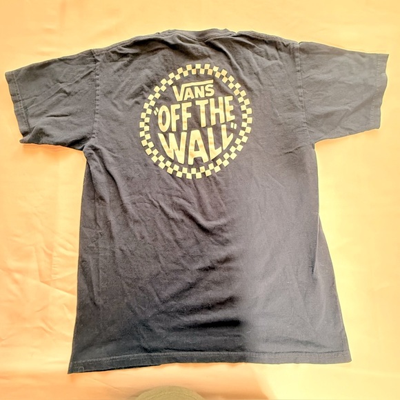 VANS Off the Wall Men's T-Shirt‎ Large, Navy Blue Excellent Condition - Picture 1 of 6